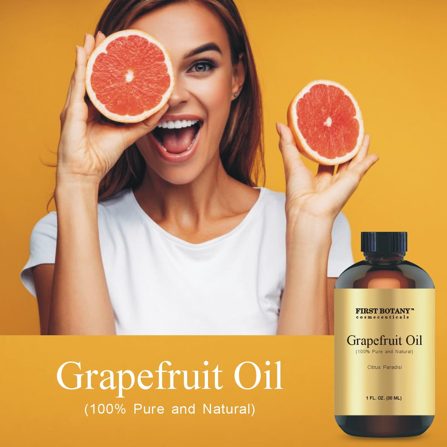 100% Pure Essential Oil - Premium Oil for Aromatherapy, Massage, Topical & Household Uses - 1 fl oz (Grapefruit)